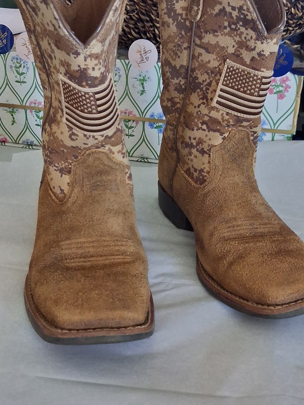 Ariat Sport Patriot Western Boots US 5.5 Brown & Tan